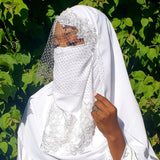 Classic Birdcage Bridal Niqab Set - Veiled In Color