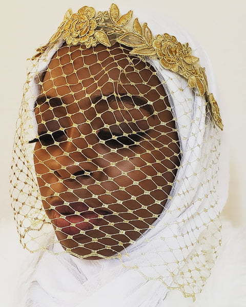 Gold Birdcage Hijab Veil - Veiled In Color 